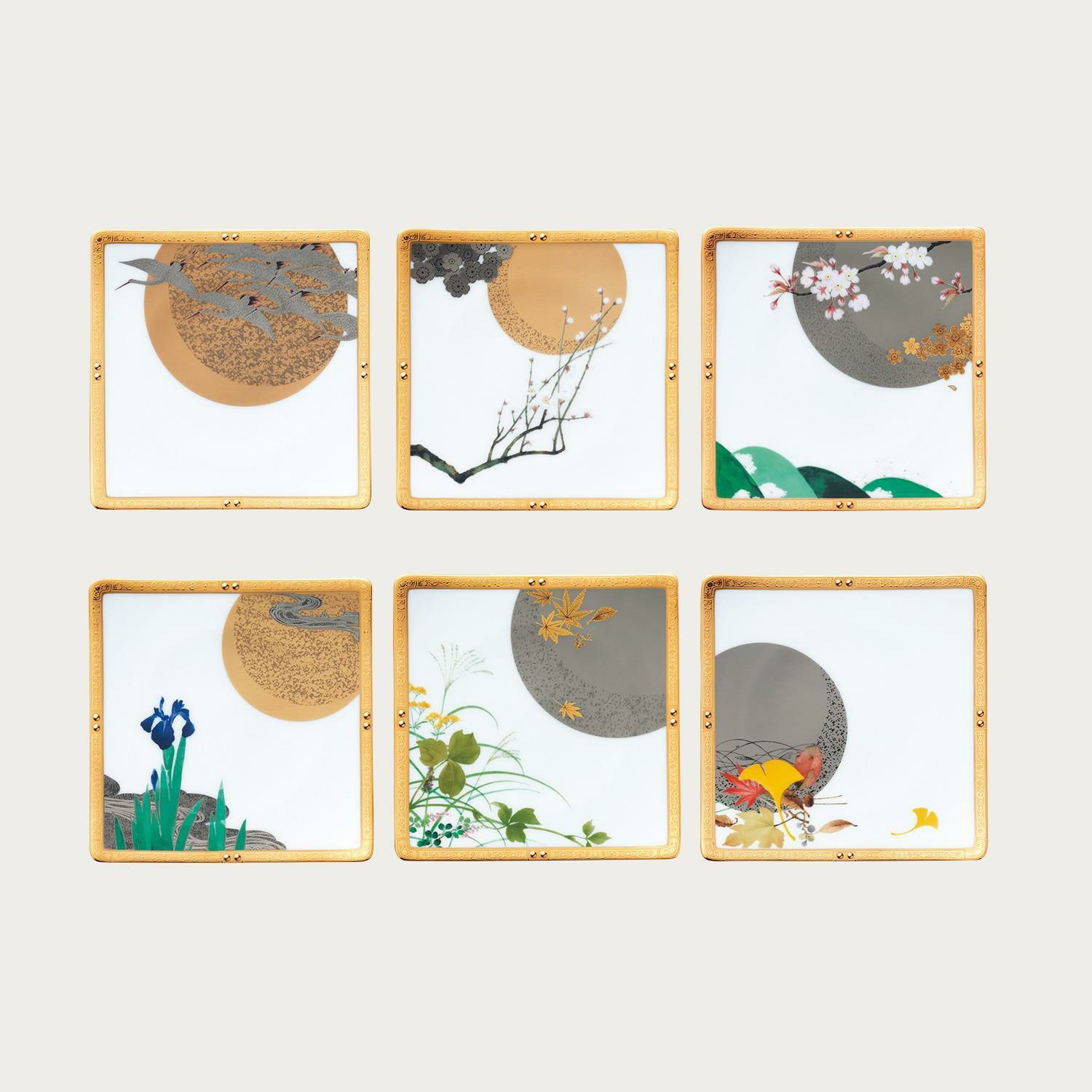  Bộ 6 đĩa vuông cỡ nhỏ 14,9cm | Shikisai Rondo 4656-AS - N50953 