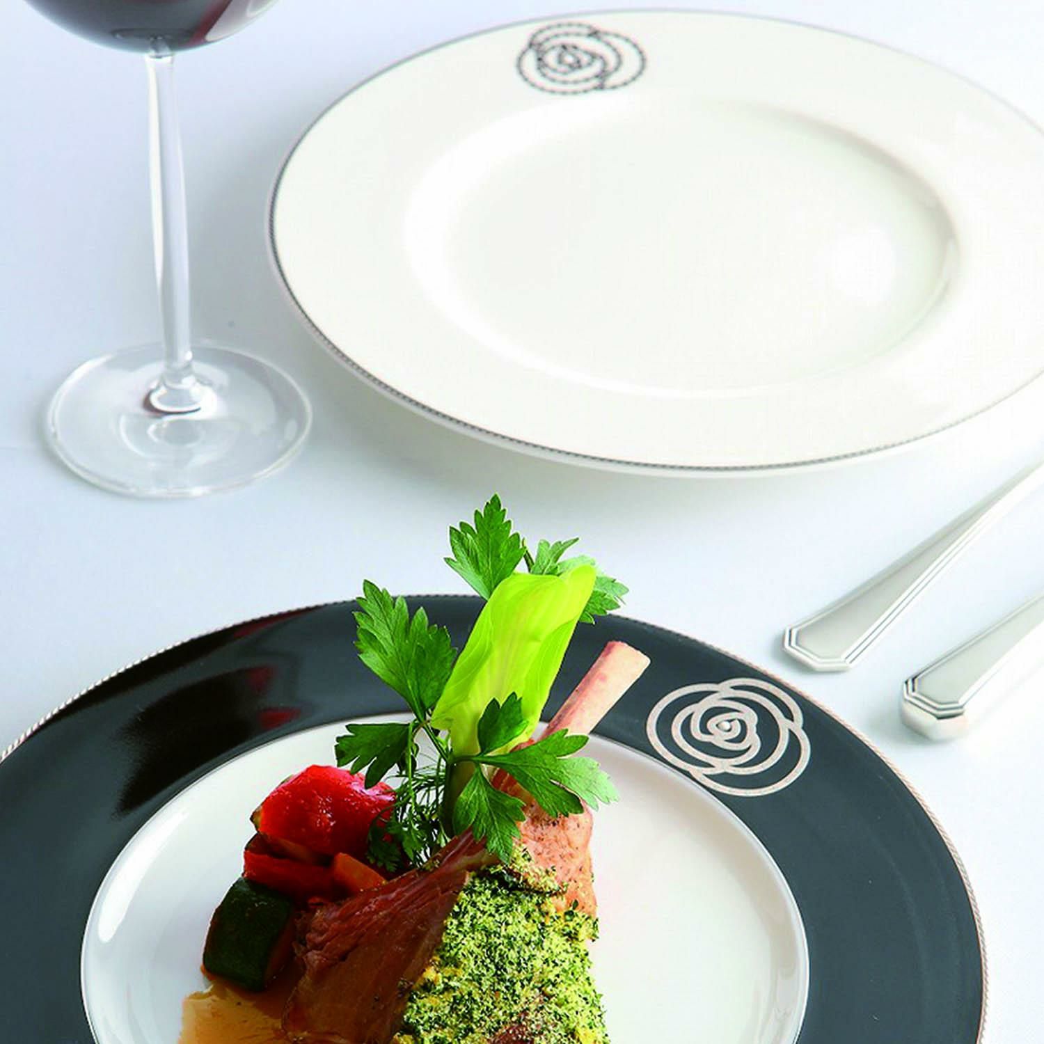  Đĩa tròn cỡ vừa (đặc biệt - Trắng) đường kính 24,5cm sứ xương | Aidan 4867-2L - 97316 