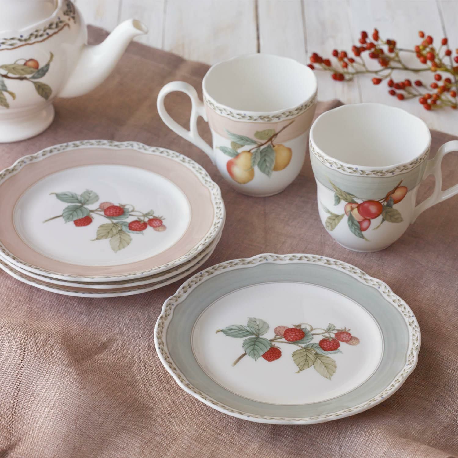  Cốc (ly) uống nước, cà phê dung tích 375ml sứ xương | Orchard Garden 4911-1L - T97855 