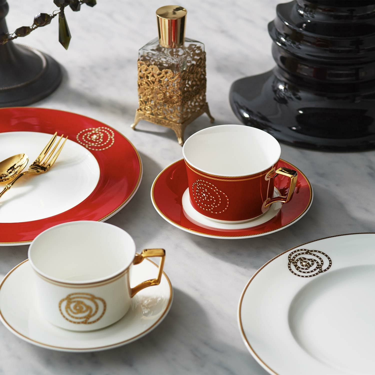  Đĩa tròn cỡ vừa (đặc biệt - Trắng) đường kính 24,5cm sứ xương | Aidan Gold 4941-2L - 97316 