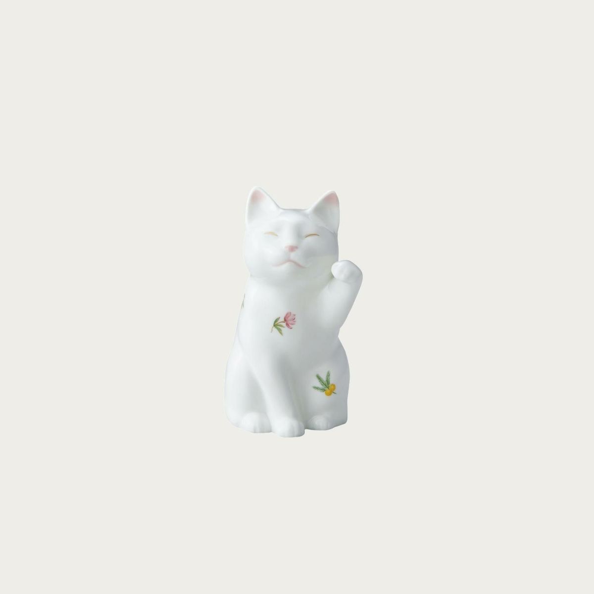  Tượng sứ cặp đôi mèo may mắn cao 12cm sứ xương cao cấp Nhật Bản | Fortune Cat AC4489 - P45523 