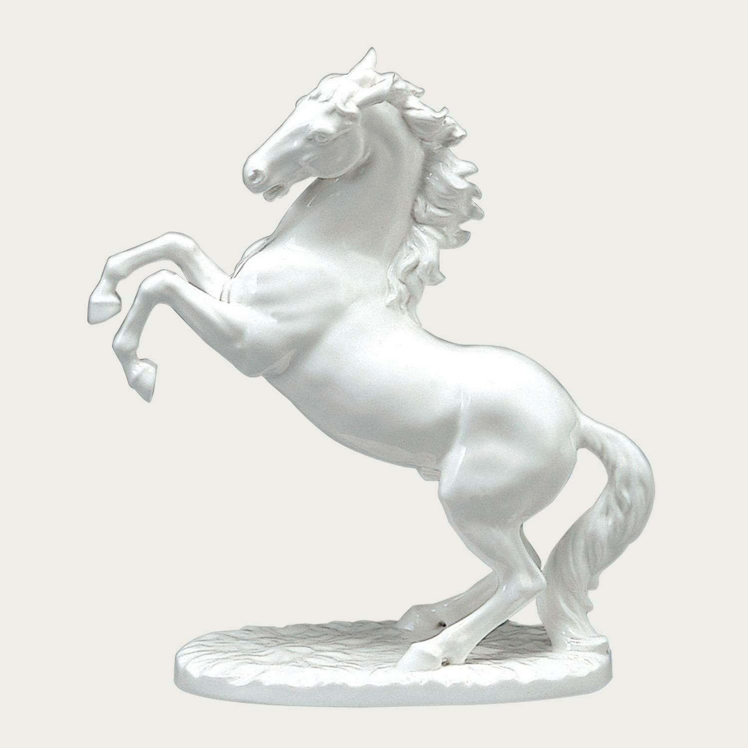  Tượng sứ Nhất Mã Phi Thiên (Bạch Mã) cao 26cm sứ xương Nhật Bản | Figurine Prancing Horse B900 - T54514 