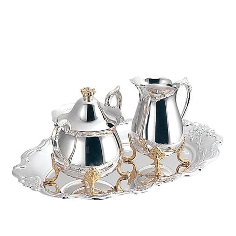  Hũ đựng đường có nắp đậy cao 10,5cm ( Niken mạ bạc, vàng ) | Tea Accessory HAK - 6Y 