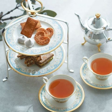  Kệ đựng đĩa bánh 2 tầng ( Niken mạ bạc, vàng ) | Tea Accessory HAK - 9Y 