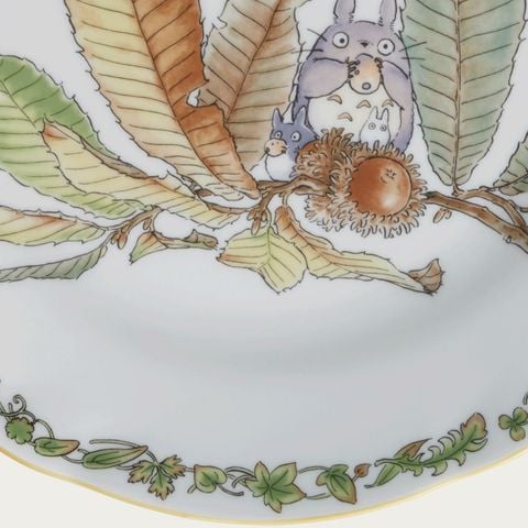  Đĩa tròn cỡ lớn họa tiết cây sồi đường kính 27,3cm sứ xương | Totoro 4924-1L - TT97820 