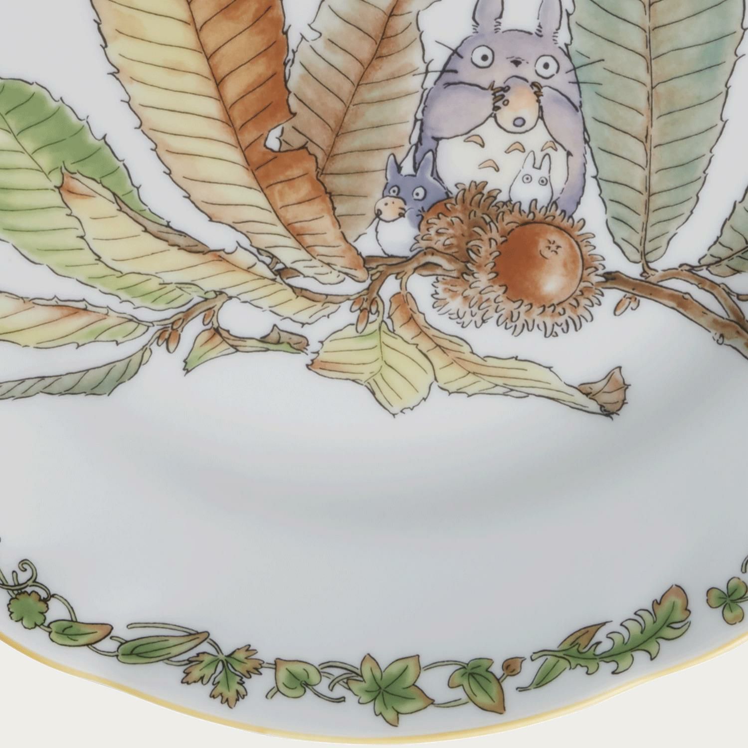  Đĩa tròn cỡ lớn họa tiết cây sồi đường kính 27,3cm sứ xương | Totoro 4924-1L - TT97820 