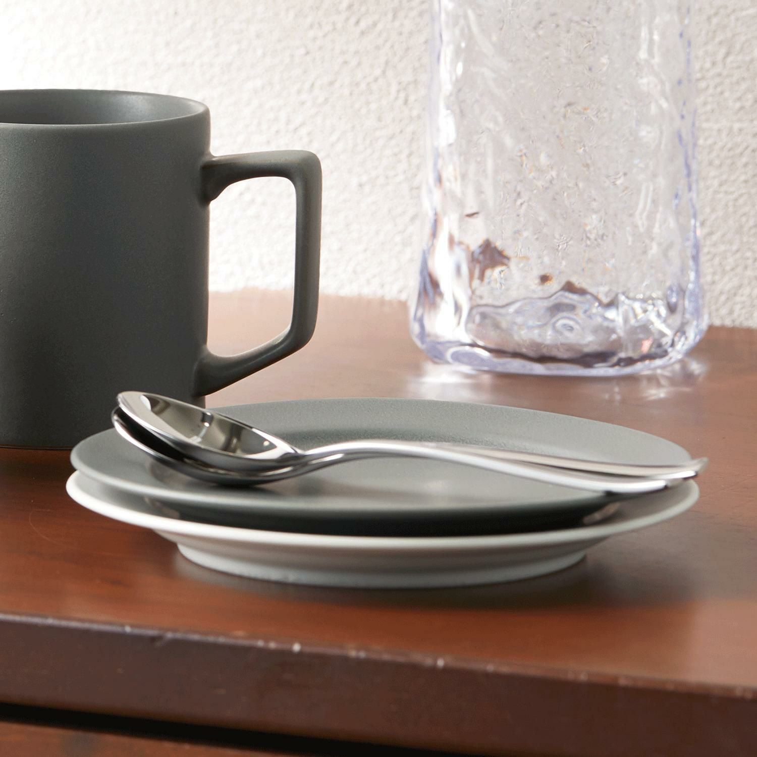  Đĩa tròn cỡ nhỏ đường kính 14cm màu đen sứ trắng Nhật Bản | Resta 1762-A - 11704A 