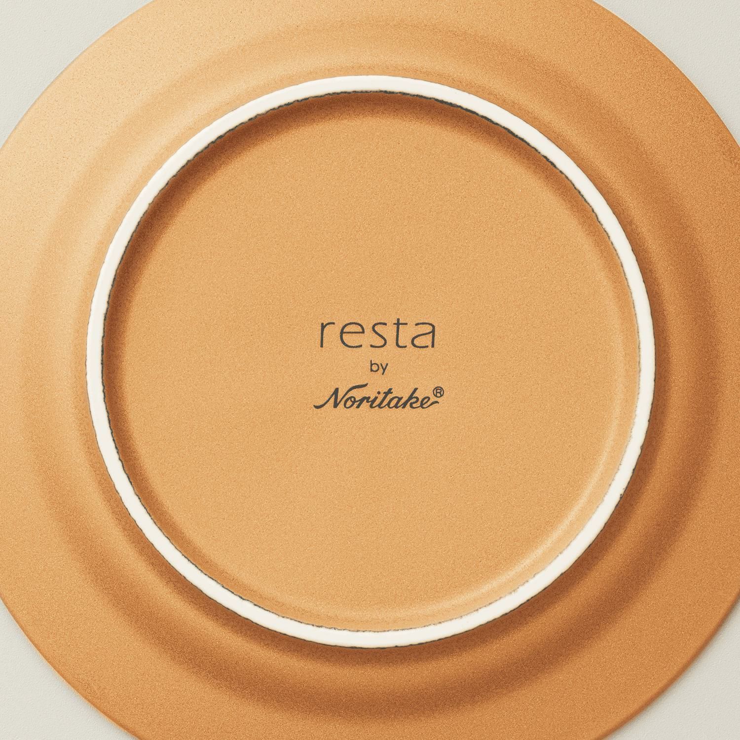  Đĩa tròn cỡ nhỏ đường kính 14cm màu cam sứ trắng Nhật Bản | Resta 1762-D - 11704D 