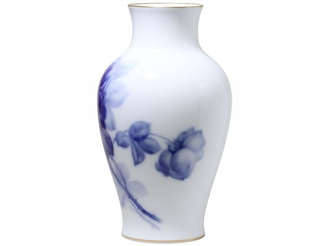  Bình hoa Okura "Hoa hồng xanh" cao 36cm, màu trắng | Okura Blue Rose 8011 - 12A 