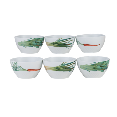  Bộ 6 bát cơm (chén cơm) 11,1cm dung tích 345ml sứ trắng | Kyoka Shunsai 1620-17L - Q006WG 