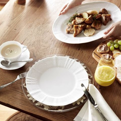  Đĩa Oval cỡ vừa (MD) dài 36,1cm sứ trắng cao cấp | Cher Blanc 1655L - 94844 