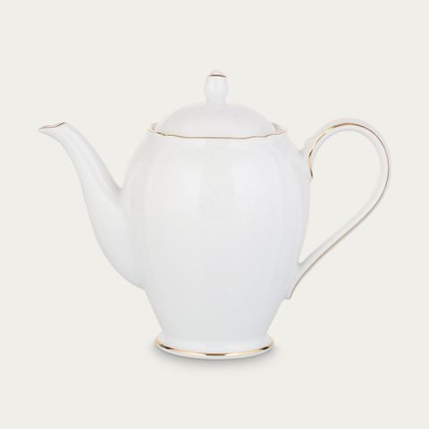  Ấm trà (bình trà) dung tích 950ml sứ trắng | Princess Bouquet Gold 1660L - 94453 