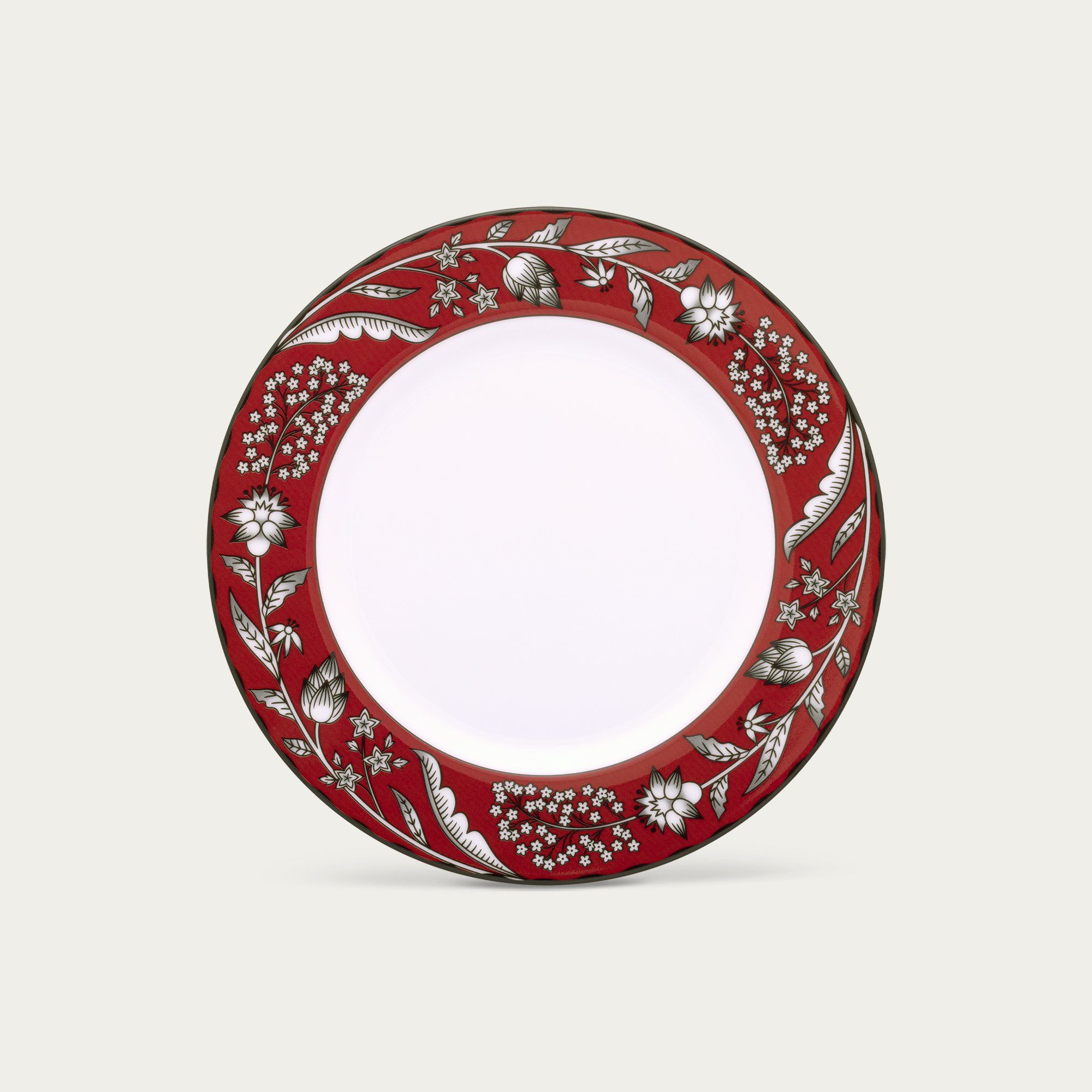  Đĩa tròn cỡ vừa đường kính 21cm (màu đỏ) sứ trắng | Chelsea Estate 1779-1L - 91011 