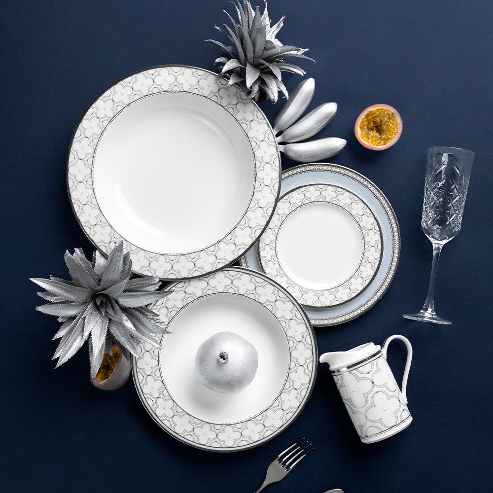  Đĩa tròn cỡ lớn đường kính 28,1cm sứ xương | Trefolio Platinum 4957L - 97320 