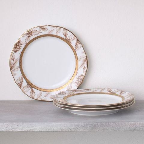  Đĩa tròn cỡ vừa (loại đặc biệt) 23cm phiên bản Giáng Sinh sứ trắng | Charlotta Holiday 1716-2L - 91310 