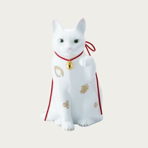  Tượng sứ mèo may mắn cao 26,5cm sứ xương cao cấp Nhật Bản | Fortune Cat AC405 - T54550B 