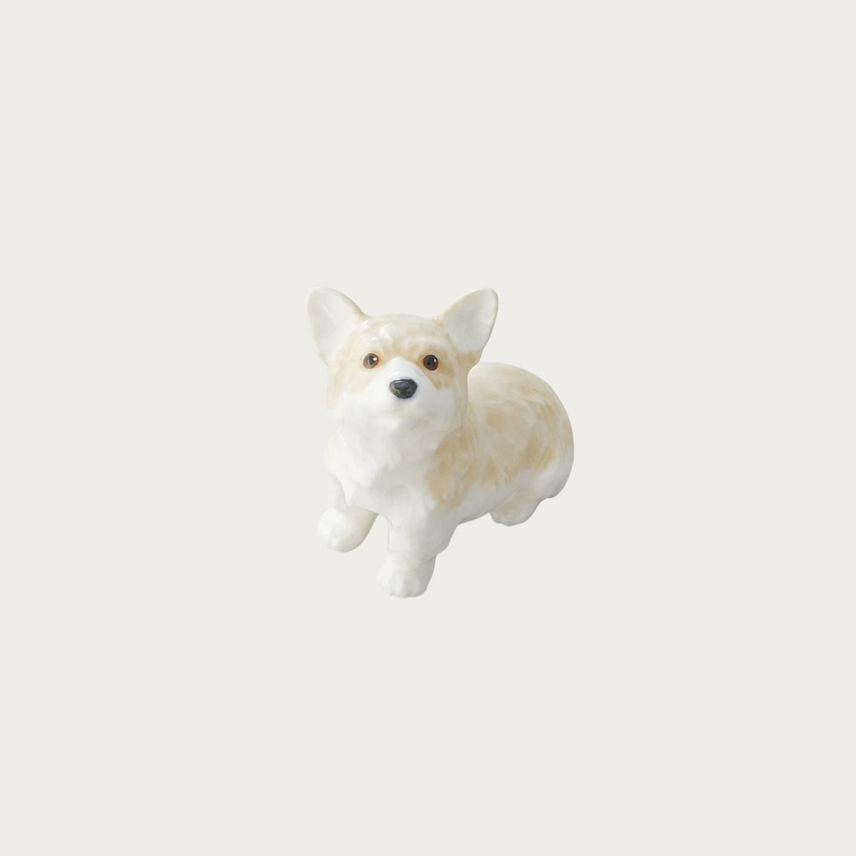  Tượng sứ cún cưng (Corgi) cao 9,2cm sứ xương cao cấp Nhật Bản | Figurine Dog AC460 - K323 