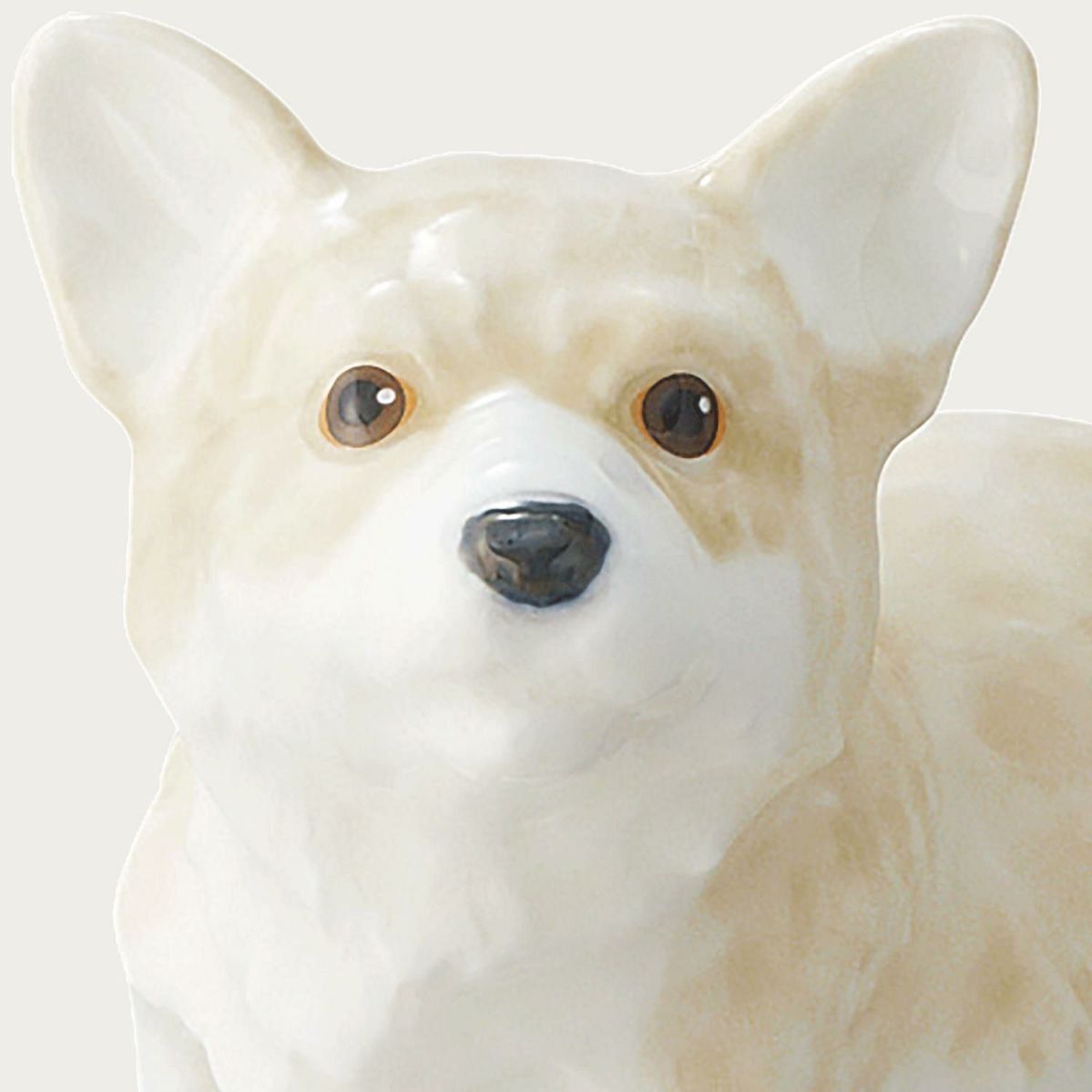  Tượng sứ cún cưng (Corgi) cao 9,2cm sứ xương cao cấp Nhật Bản | Figurine Dog AC460 - K323 