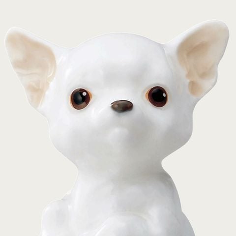  Tượng sứ cún cưng (Chihuahua) cao 9cm sứ xương cao cấp Nhật Bản | Figurine Dog AC241 - K221 