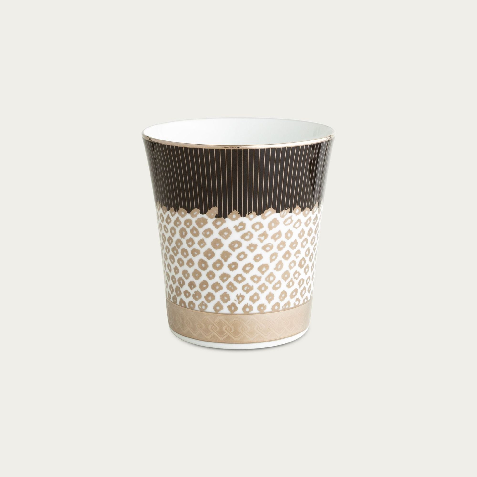  Cốc (ly) uống nước, uống trà (kanoko shibori - Đen) 350ml sứ trắng cao cấp Nhật Bản | Atehaka 1687-2J - T2181 