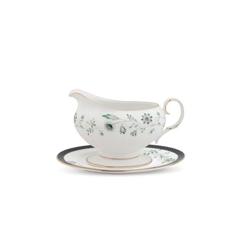  Bình (hũ) đựng nước xốt dung tích 670ml kèm đĩa lót sứ xương | Forever Fields 4950L - 50741A 