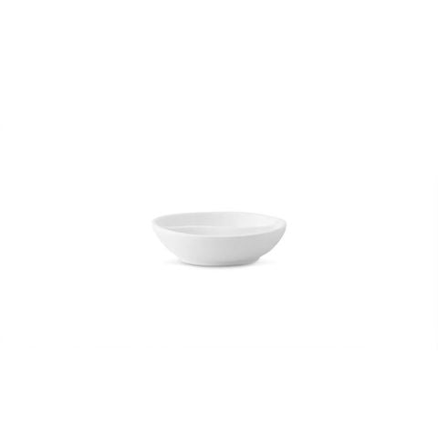  Đĩa tròn 9,1cm chia ngăn đựng nước chấm, gia vị sứ xương | Plain White 9990L - 50151A 