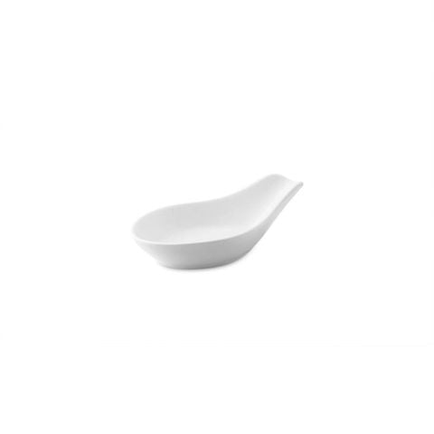  Dụng cụ gác thìa (muỗng) bằng sứ dài 9,9cm sứ xương | Plain White 9990L - 50131A 