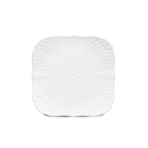  Đĩa vuông cỡ nhỏ cạnh dài 15,3cm lót bát (chén) đa năng sứ trắng cao cấp | Cher Blanc 1655L - 94836 