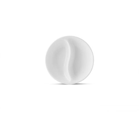  Đĩa tròn 9,1cm chia ngăn đựng nước chấm, gia vị sứ xương | Plain White 9990L - 50151A 