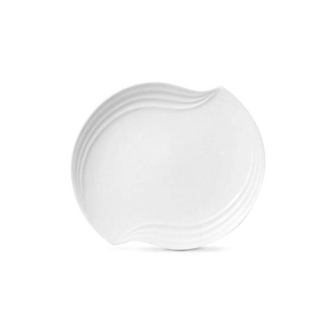  Đĩa họa tiết sóng biển cỡ vừa dài 25,9cm sứ trắng | Arctic White 4000L - 91578 