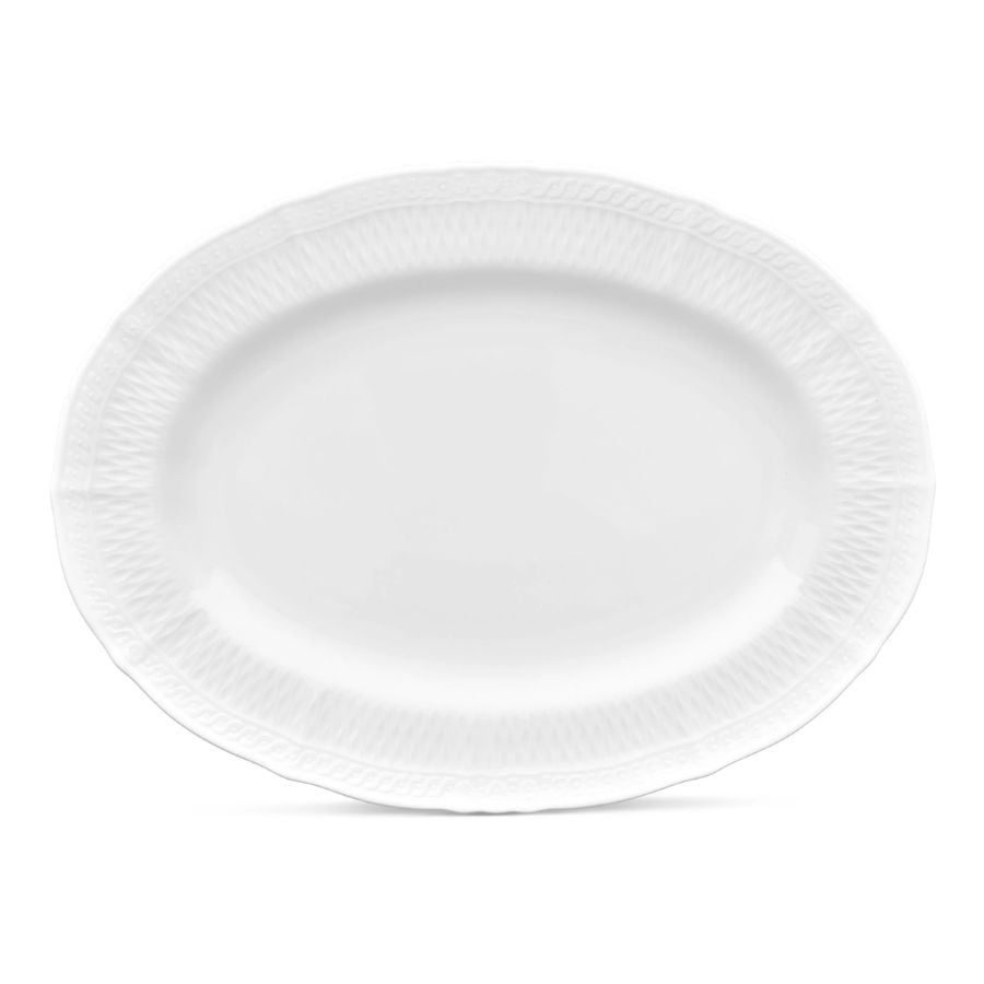  Đĩa Oval cỡ vừa (MD) dài 36,1cm sứ trắng cao cấp | Cher Blanc 1655L - 94844 
