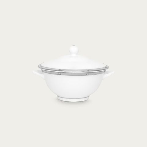  Bát (chén) dung tích 290ml ăn súp, yến có quai cầm kèm nắp đậy sứ xương | Rochelle Platinum 4795L - T501697 