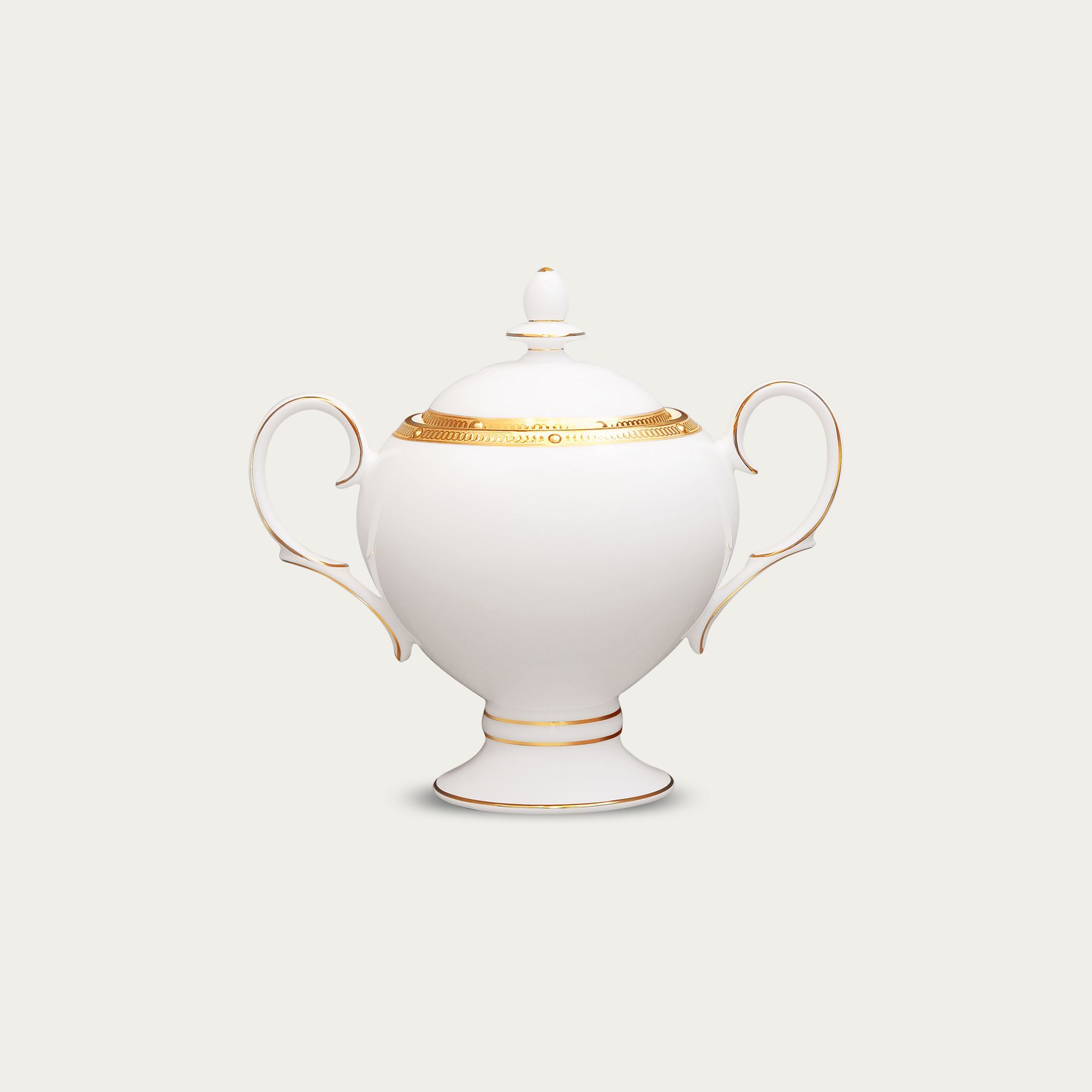  Bình (hũ) đường có nắp đậy dung tích 325ml sứ xương | Rochelle Gold 4796L - 50727A 