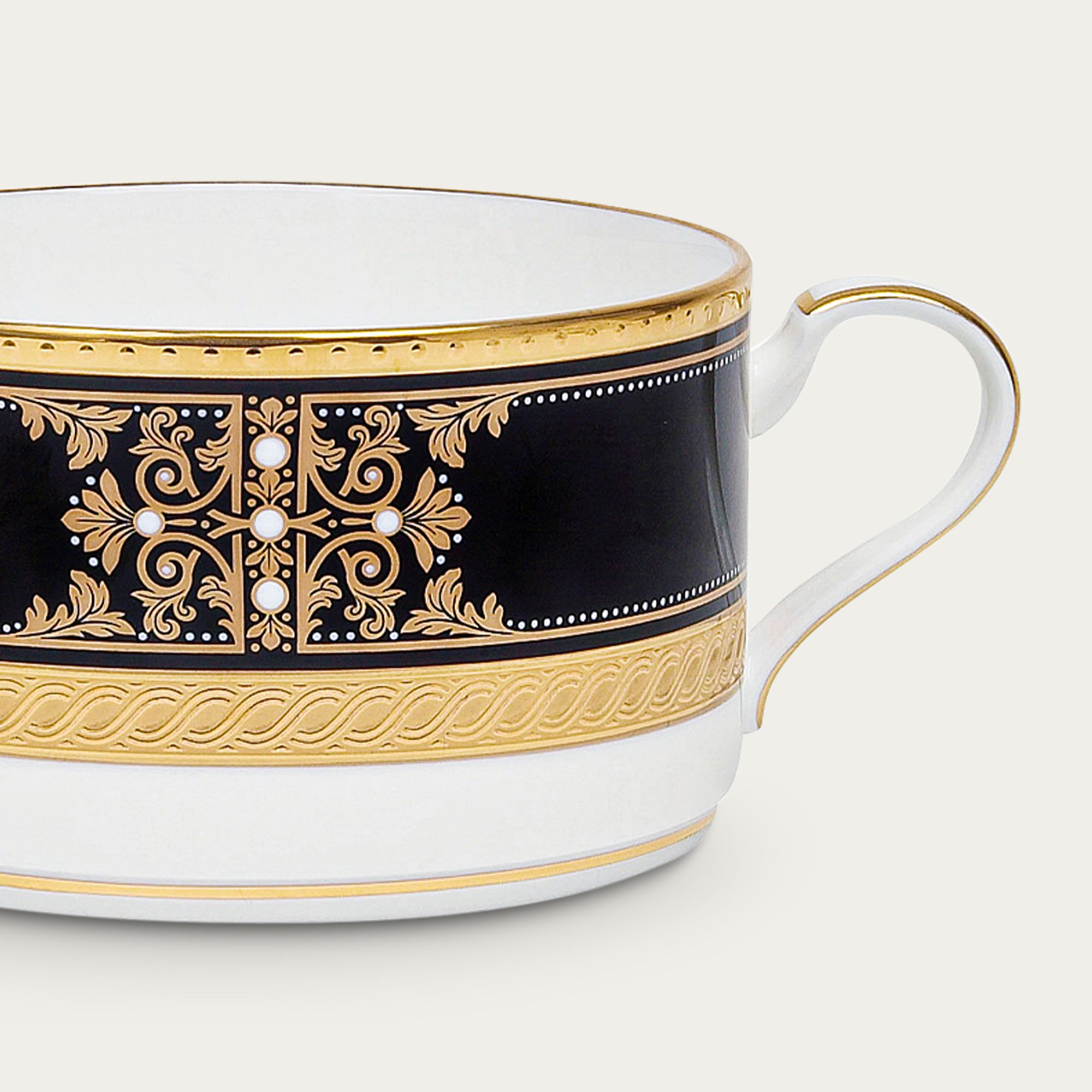 Bát (chén) 295ml ăn súp kem (creamsoup) có quai cầm sứ xương Nhật Bản | Evening Majesty 4818J - 59572C 