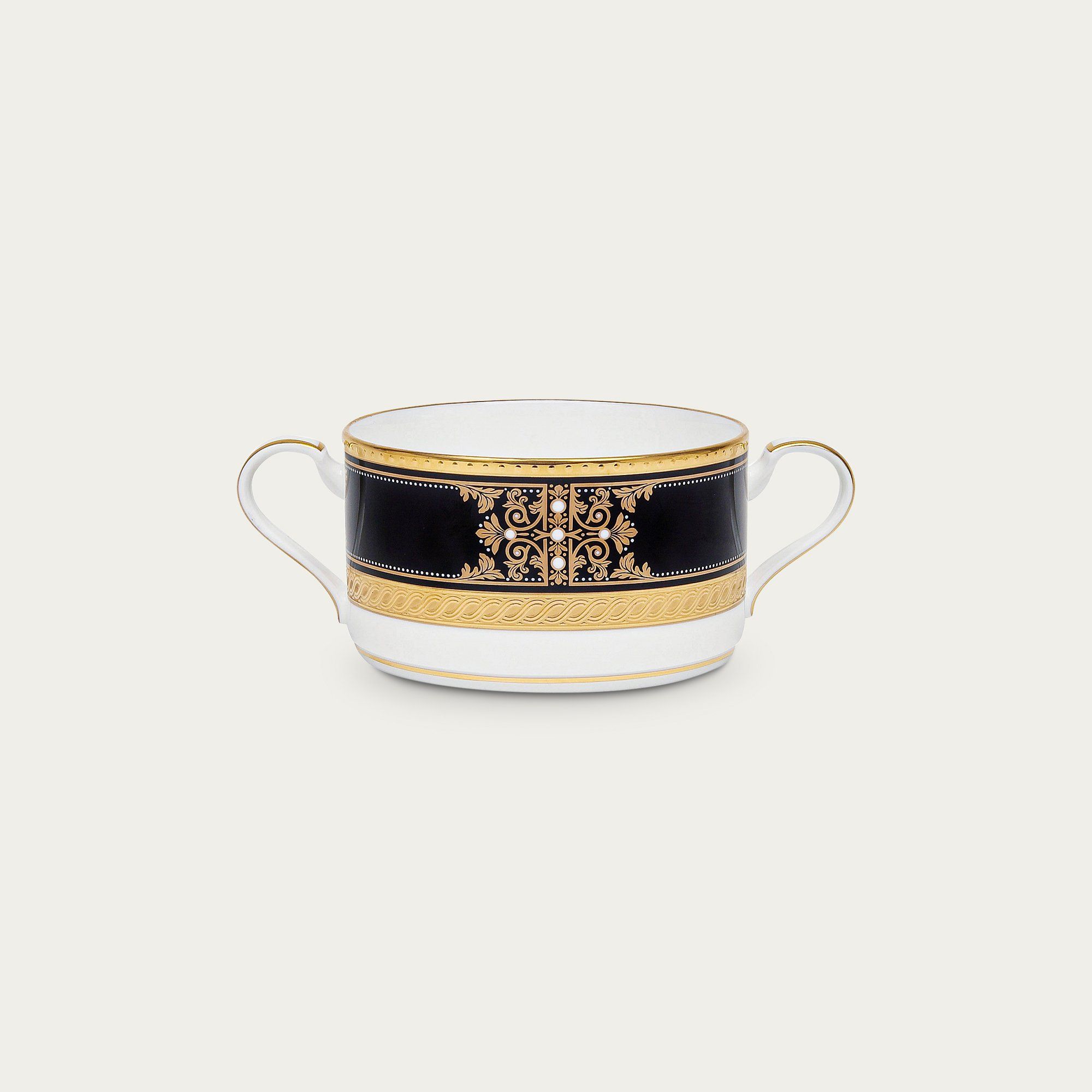 Bát (chén) 295ml ăn súp kem (creamsoup) có quai cầm sứ xương Nhật Bản | Evening Majesty 4818J - 59572C 