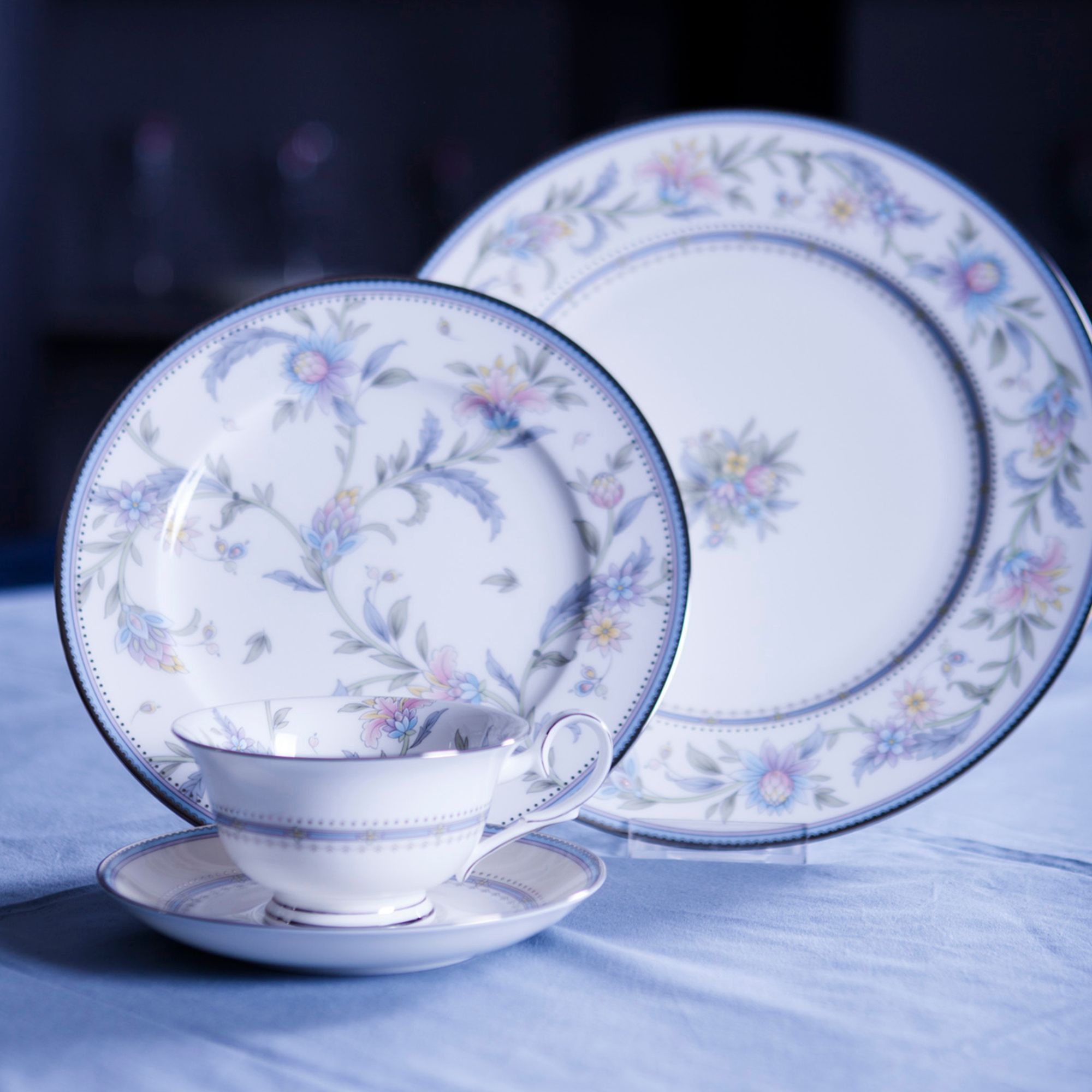  Đĩa tròn cỡ lớn đường kính 27cm sứ xương | Jardin Fleuri 4910L - 97220 