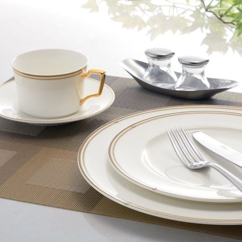  Đĩa tròn cỡ lớn đường kính 28,1cm sứ xương | Aidan Gold 4941L - 97320 