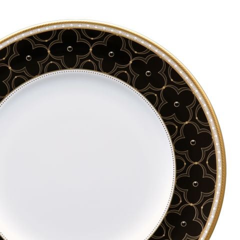  Đĩa tròn cỡ vừa (đặc biệt - Đen) đường kính 24,5cm sứ xương | Trefolio Gold 4945-1L - 97316 