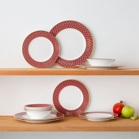  Đĩa tròn cỡ lớn đường kính 28,1cm sứ xương | Crochet 4966L - 97320 