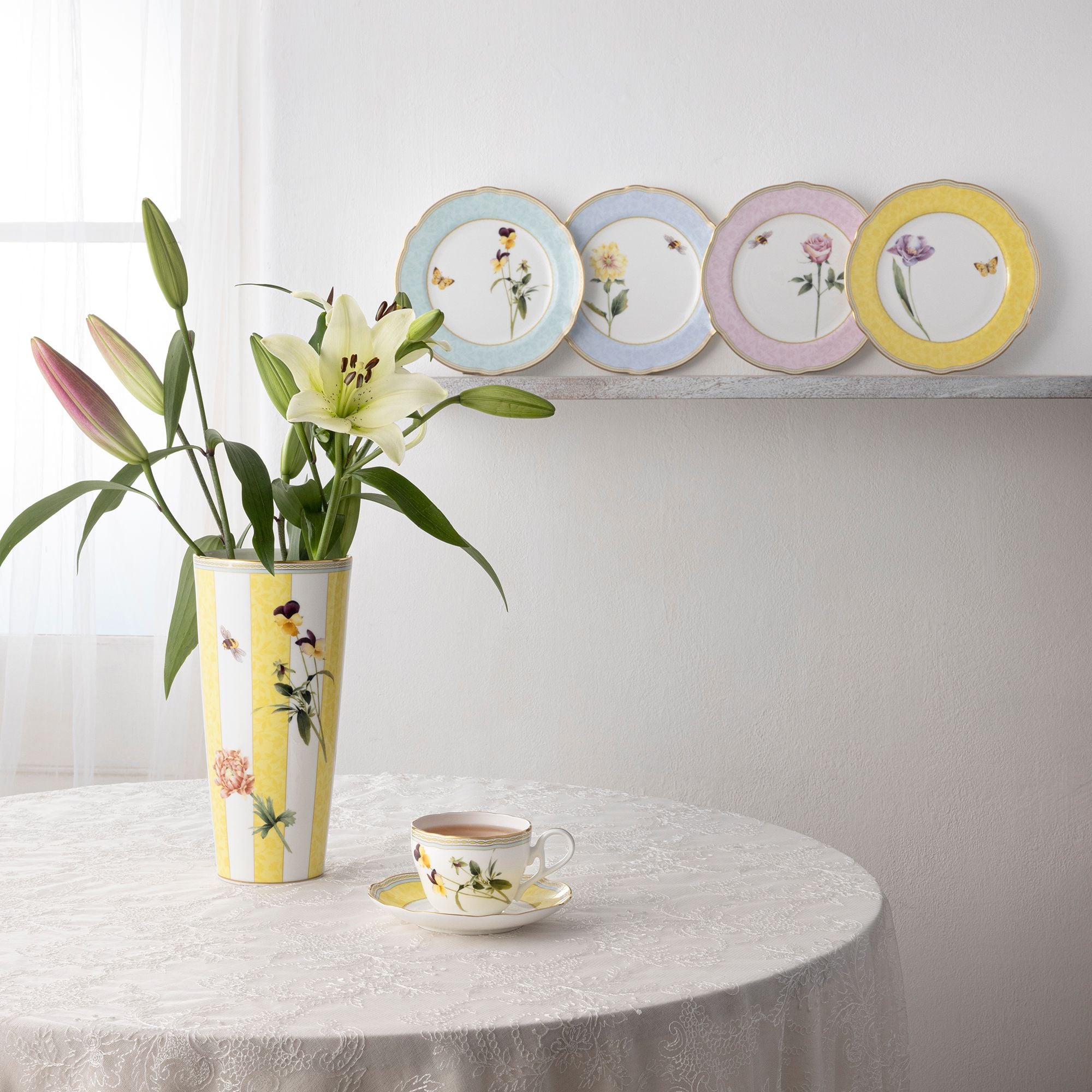  Bình hoa (lọ hoa) trang trí cao cấp 25,8cm sứ xương | Harvest Dream 4989L - T97378 