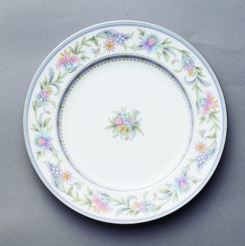  Đĩa tròn cỡ lớn đường kính 27cm sứ xương | Jardin Fleuri 4910L - 97220 