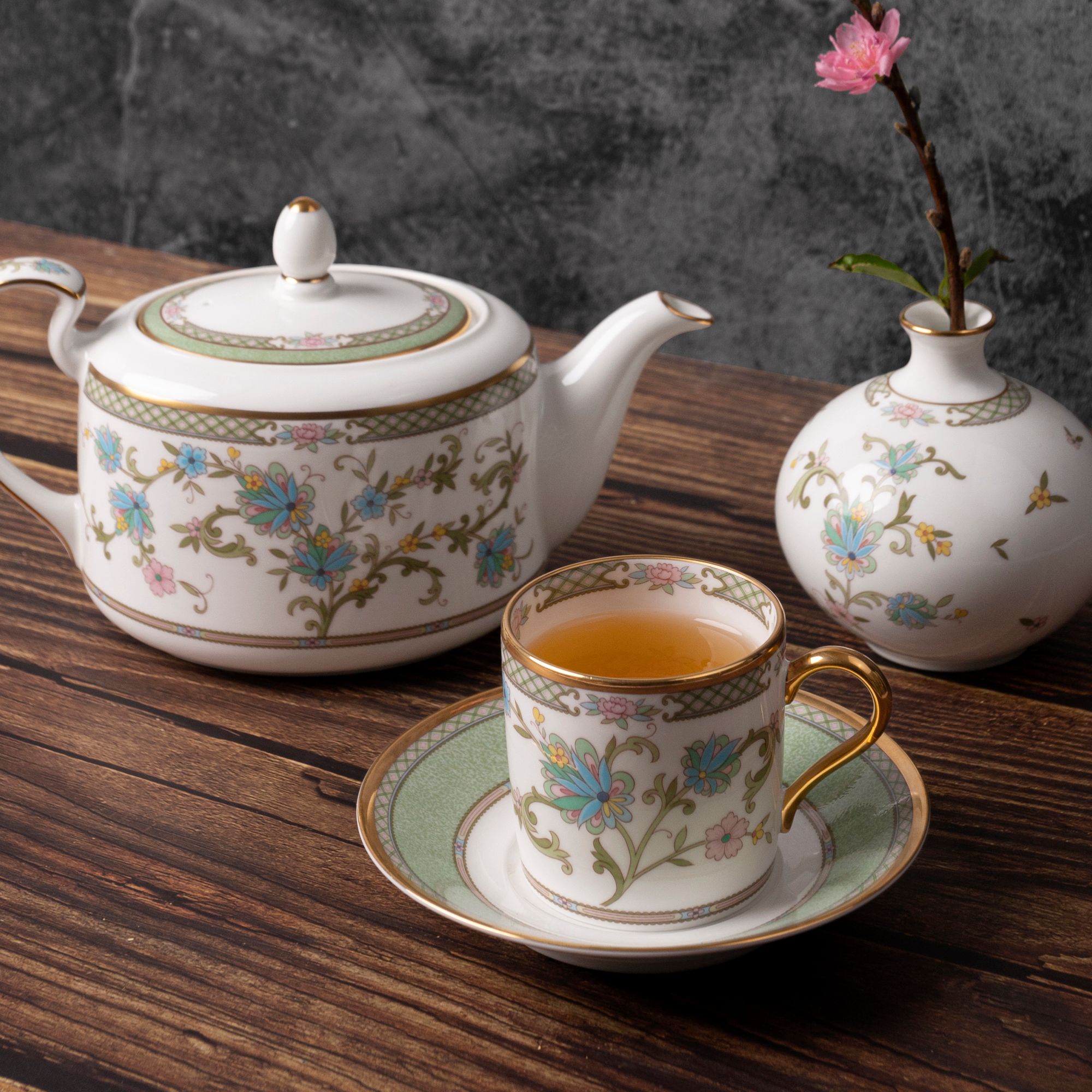  Bộ ấm chén uống trà 13 món (ấm nhỏ 600ml) sứ xương cao cấp | Yoshino 9983J-T014XS 