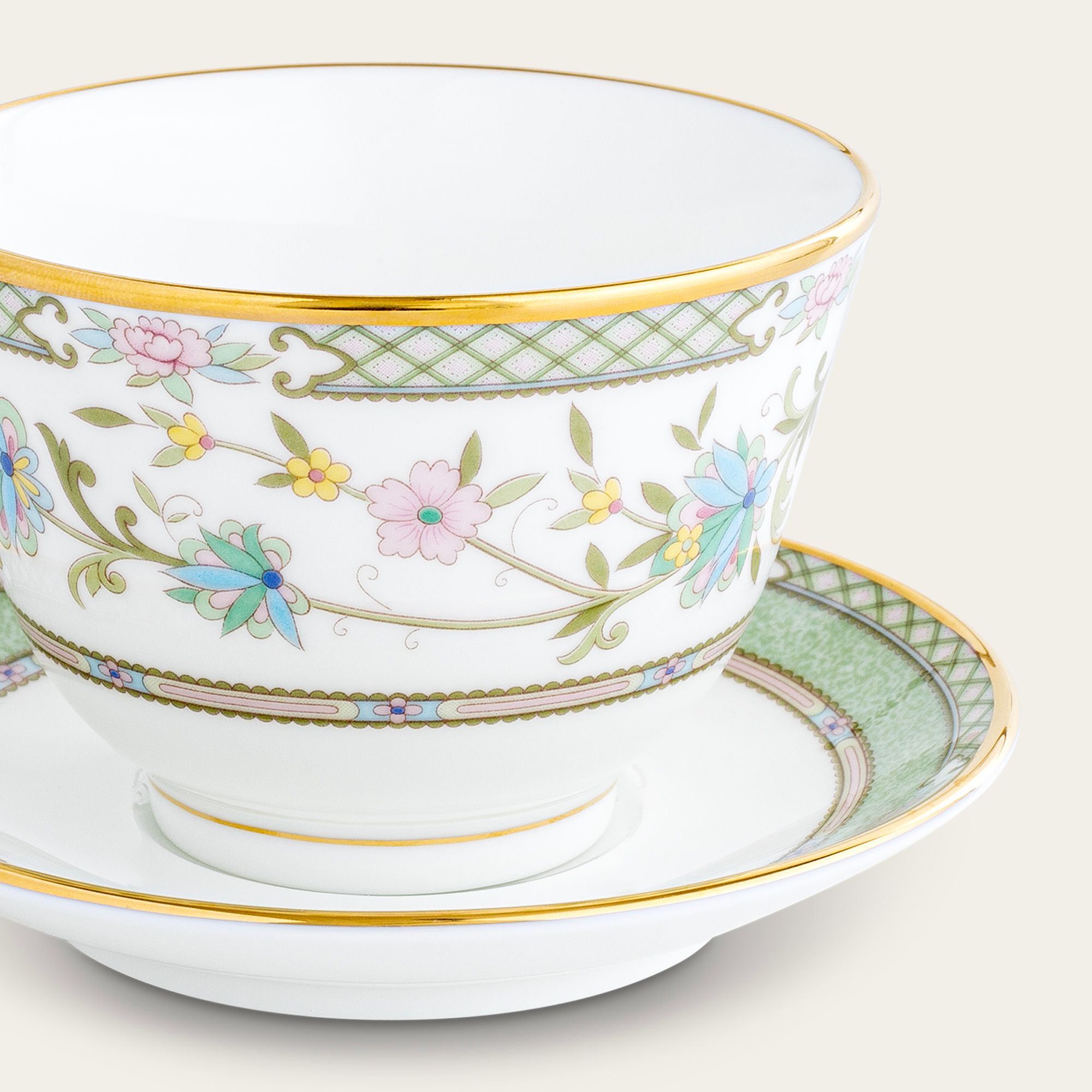  Chén trà (tách trà) Châu Á ( không quai cầm ) 140ml kèm đĩa lót | Yoshino 9983J-Y501549 