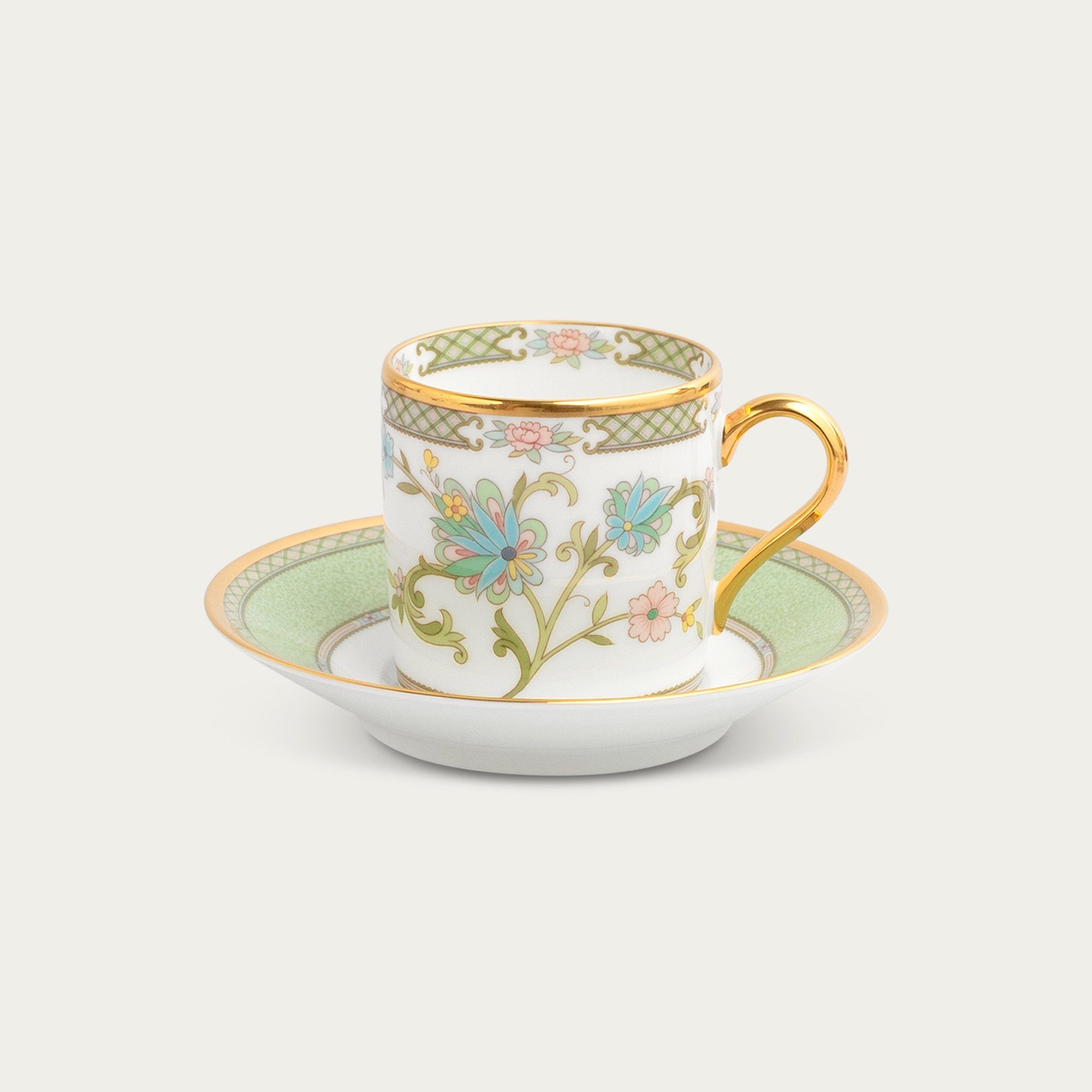  Chén trà (tách trà) nhỏ dung tích 125ml kèm đĩa lót sứ xương Nhật Bản | Yoshino 9983J - Y59881 