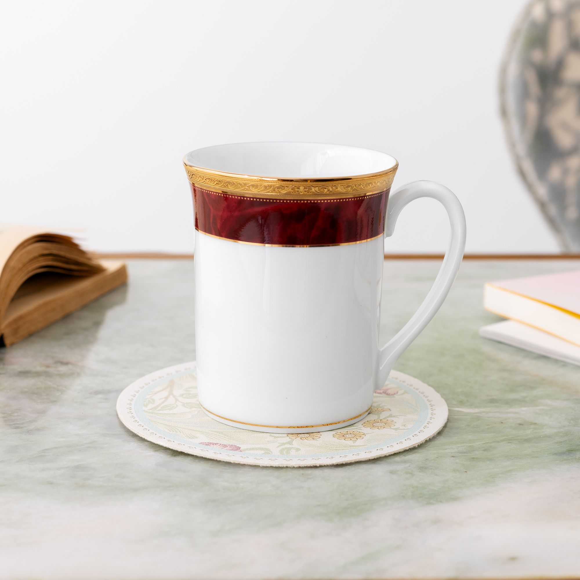  Cốc (ly) uống nước, cà phê dung tích 310ml sứ trắng | Majestic Collection M-166L - T91332K 