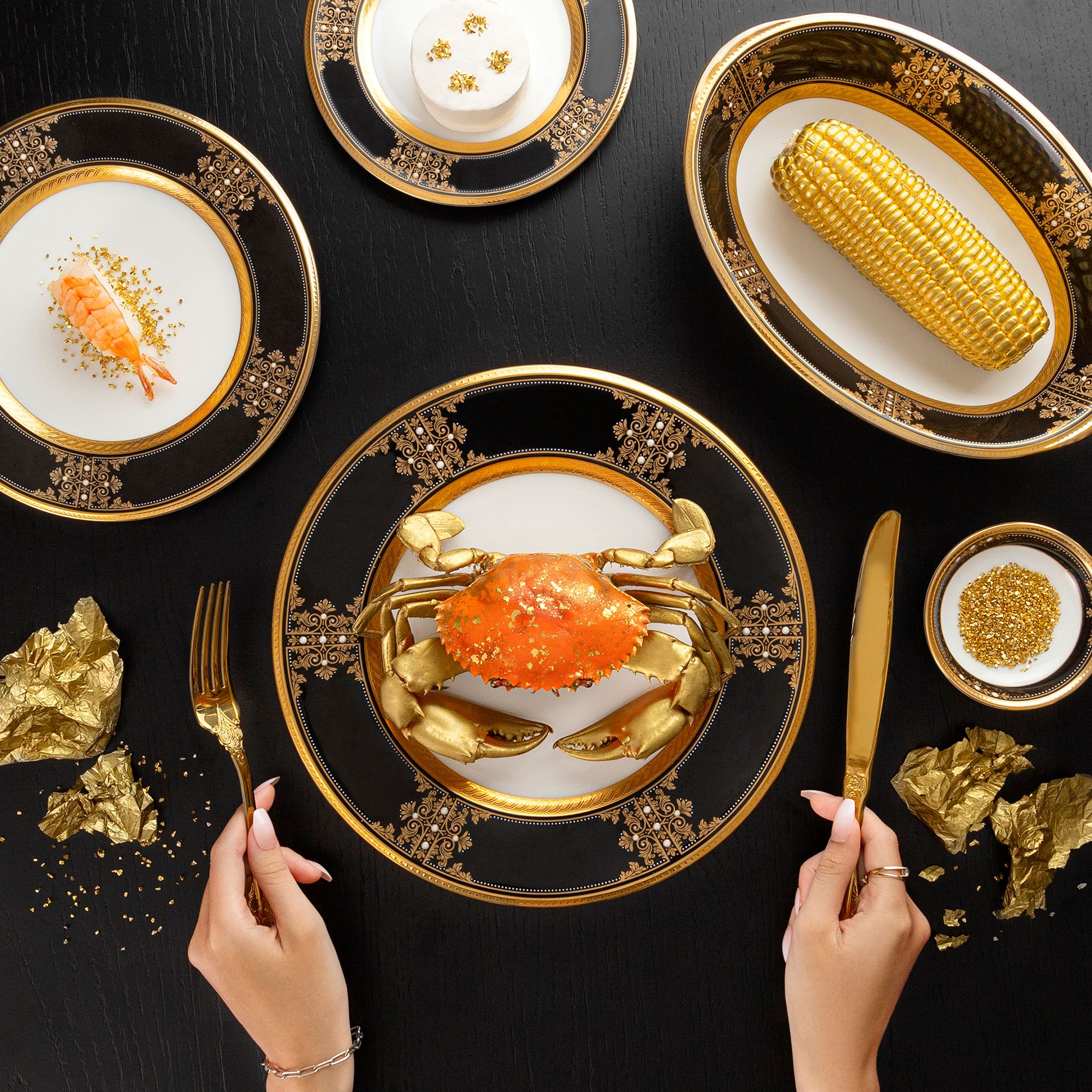  Đĩa tròn cỡ lớn đường kính 27,6cm sứ xương Nhật Bản | Evening Majesty 4818J - 59520 