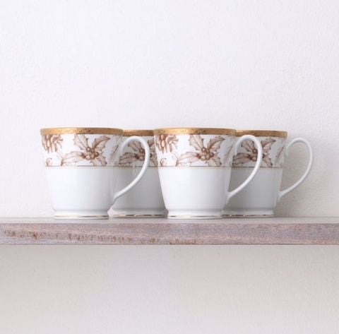  Cốc (ly) uống nước, cà phê 370ml phiên bản Giáng Sinh sứ trắng | Charlotta Holiday 1716-2L - T91058K 