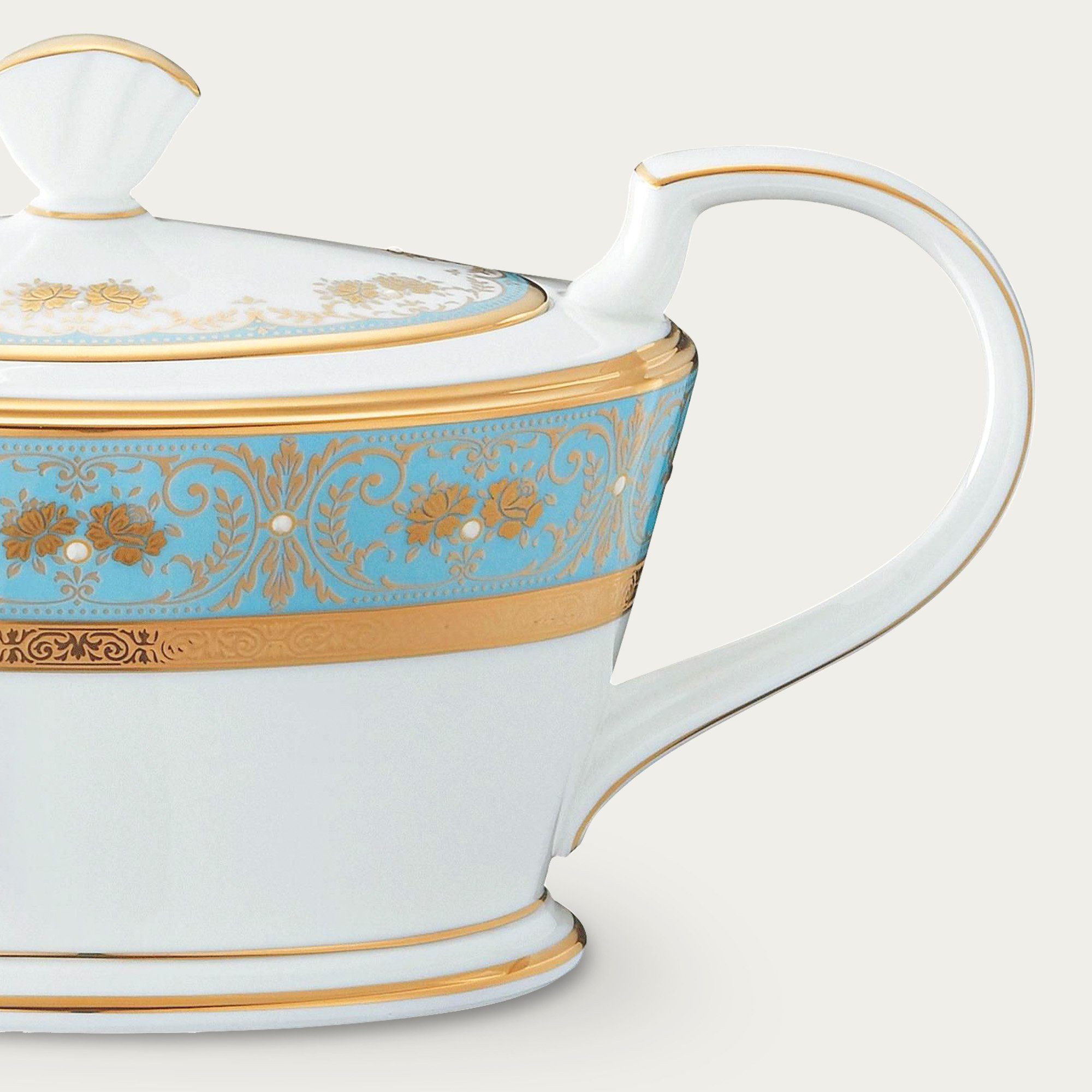  Ấm trà (bình trà) 1.440ml sứ xương Nhật Bản | Georgian Turquoise 4857J - 59523 