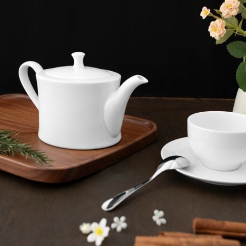  Ấm trà (bình trà) nhỏ dung tích 630ml sứ trắng | Art Stage 1609L - 91133 
