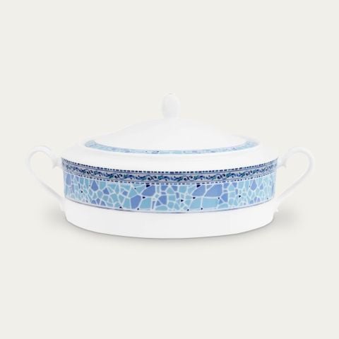  Âu cơm (thố cơm) có nắp dung tích 1.720ml sứ trắng | Aegean Dreams 1740L - 91029 